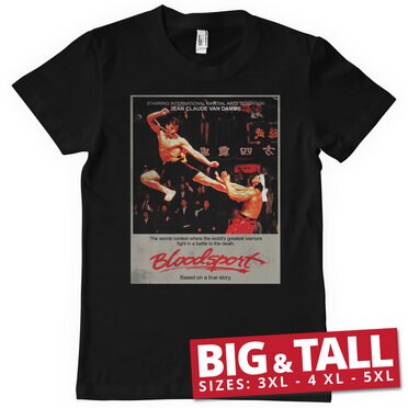 Läs mer om Bloodsport Vintage Poster Big & Tall T-Shirt, T-Shirt