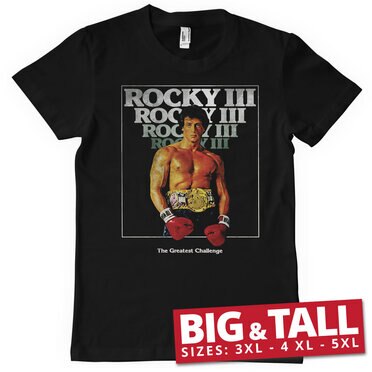 Läs mer om Rocky III Vintage Poster Big & Tall T-Shirt, T-Shirt