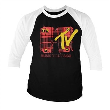 Läs mer om Plaid MTV Baseball 3/4 Sleeve Tee, Long Sleeve T-Shirt