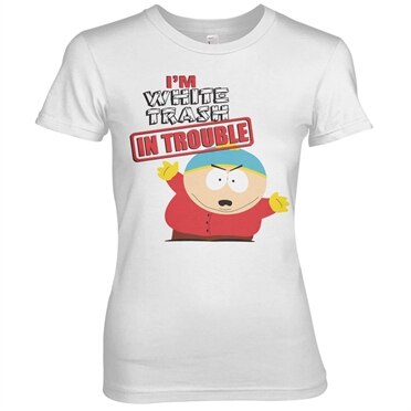 Läs mer om South Park - Im White Trash In Trouble Girly Tee, T-Shirt