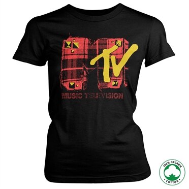 Plaid MTV Organic Girly T-Shirt, Girly T-Shirt