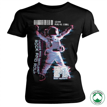 MTV Moon Man Organic Girly T-Shirt, 100% Organic Girly T-Shirt