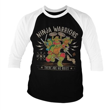 Läs mer om Ninja Warriors - No Rules Baseball 3/4 Sleeve Tee, Long Sleeve T-Shirt