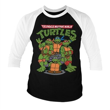 Läs mer om Teenage Mutant Ninja Turtles Group Baseball 3/4 Sleeve Tee, Long Sleeve T-Shirt
