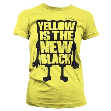 Yellow Is The New Black Girly T-Shirt, Girly Tee