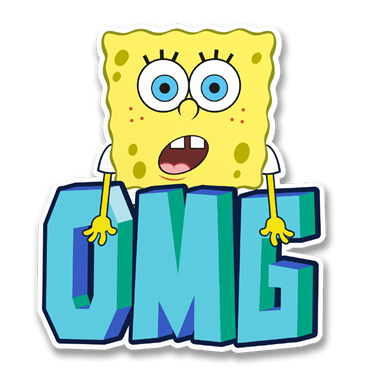 Läs mer om OMG SpongeBob Squarepants Sticker, Accessories