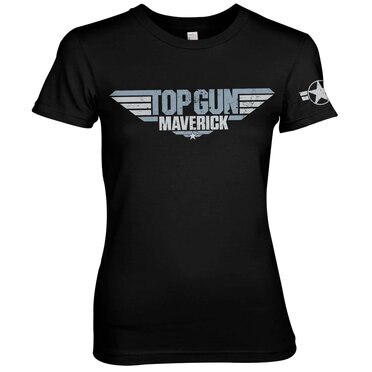 Läs mer om Top Gun Maverick Distressed Logo Girly Tee, T-Shirt