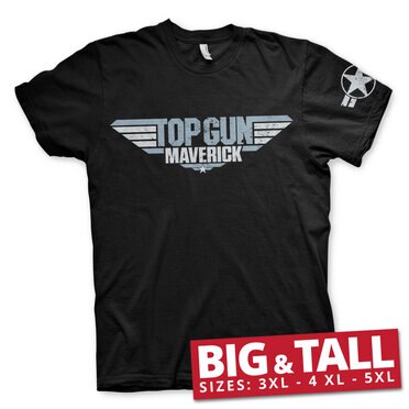 Läs mer om Top Gun Maverick Distressed Logo Big & Tall T-Shirt, T-Shirt