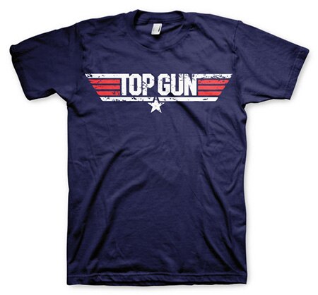 Top Gun Distressed Logo T-Shirt, Basic Tee