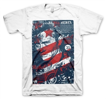 Läs mer om James Dean - Washed Poster T-Shirt, T-Shirt