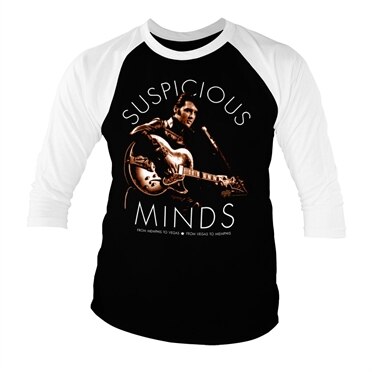 Läs mer om Elvis Presley - Suspicious Minds Baseball 3/4 Sleeve Tee, Long Sleeve T-Shirt