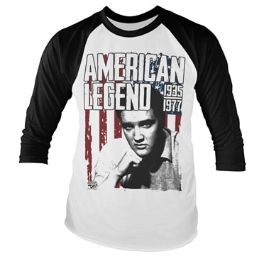 Läs mer om Elvis Presley - American Legend Baseball Long Sleeve Tee, Long Sleeve T-Shirt