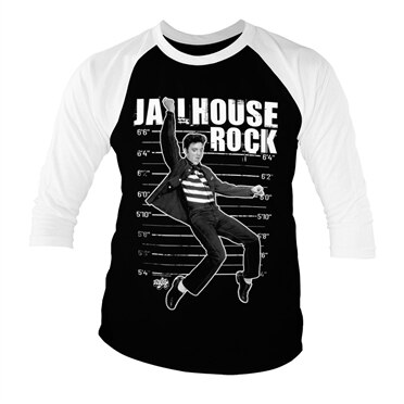 Läs mer om Elvis Presley - Jailhouse Rock Baseball 3/4 Sleeve Tee, Long Sleeve T-Shirt