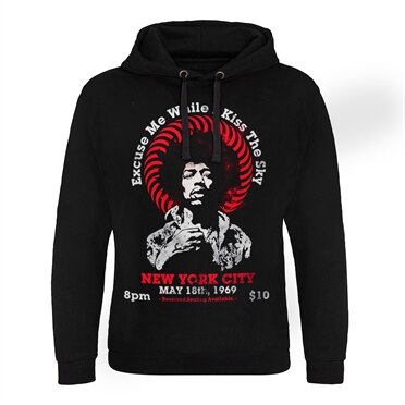 Jimi Hendrix - Live In New York Epic Hoodie, Epic Hooded Åullover