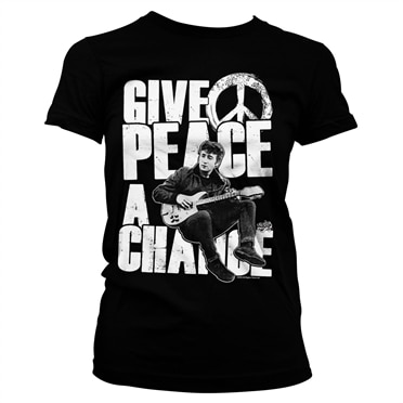 John Lennon - Give Peace A Chance Girly Tee, Girly Tee