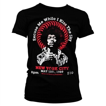 Jimi Hendrix - Live In New York Girly Tee, Girly Tee
