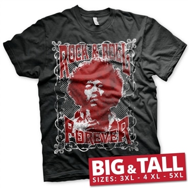 Läs mer om Jimi Hendrix - Rock n Roll Forever Big & Tall T-Shirt, T-Shirt