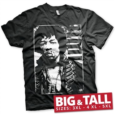 Läs mer om Jimi Hendrix Distressed Big & Tall T-Shirt, T-Shirt