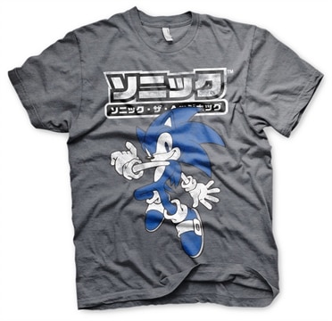 Sonic The Hedgehog Japanese Logo T-Shirt, Basic Tee