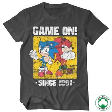 Sonic - Game On Since 1991 Organic Tee, 100% Organic T-Shirt