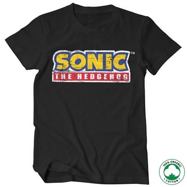 Sonic The Hedgehog Cracked Logo Organic Tee, 100% Organic T-Shirt