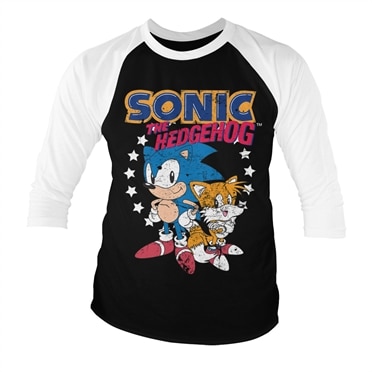 Läs mer om Sonic The Hedgehog - Sonic & Tails Baseball 3/4 Sleeve Tee, Long Sleeve T-Shirt