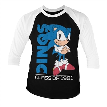 Läs mer om Sonic The Hedgehog - Class Of 1991 Baseball 3/4 Sleeve Tee, Long Sleeve T-Shirt
