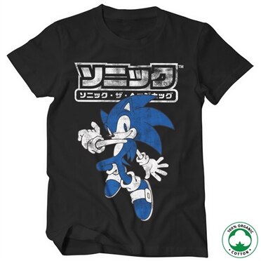 Sonic The Hedgehog Japanese Logo Organic Tee, 100% Organic T-Shirt