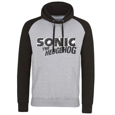 Sonic The Hedgehog Classic Logo Baseball Hoodie, Baseball Hooded pullover