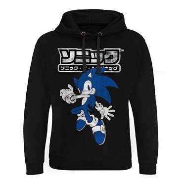 Läs mer om Sonic The Hedgehog Japanese Logo Epic Hoodie, Hoodie