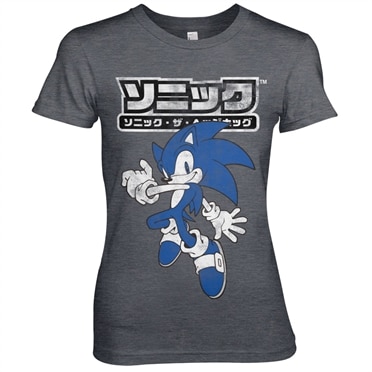 Läs mer om Sonic The Hedgehog Japanese Logo Girly Tee, T-Shirt