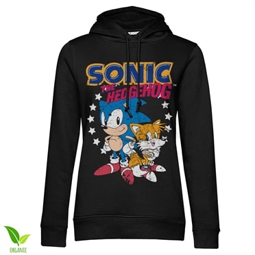 Sonic The Hedgehog - Sonic & Tails Girls Hoodie, Girls Organic Hooded Pullover