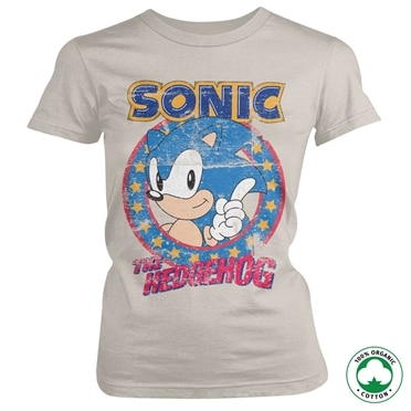 Sonic The Hedgehog Organic Girly T-Shirt, 100% Organic Girly T-Shirt