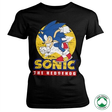 Fast Sonic - Sonic The Hedgehog Organic Girly Tee, 100% Organic Girly T-Shirt