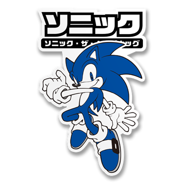Läs mer om Sonic The Hedgehog Japanese Logo Sticker, Accessories