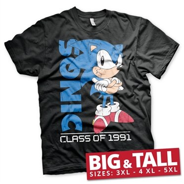 Läs mer om Sonic The Hedgehog - Class Of 1991 Big & Tall T-Shirt, T-Shirt