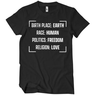 Läs mer om Birthplace - Earth T-Shirt, T-Shirts