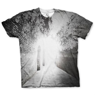 End Of The Tunnel Allover T-Shirt, Modern Fit Polyester Tee