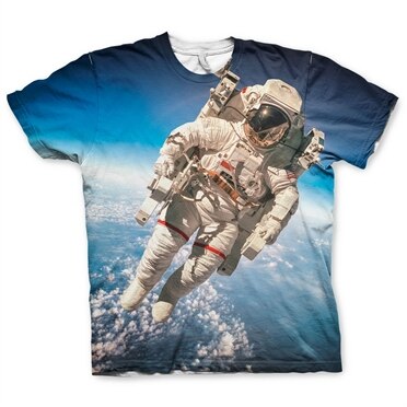Space Allover T-Shirt, Modern Fit Polyester Tee