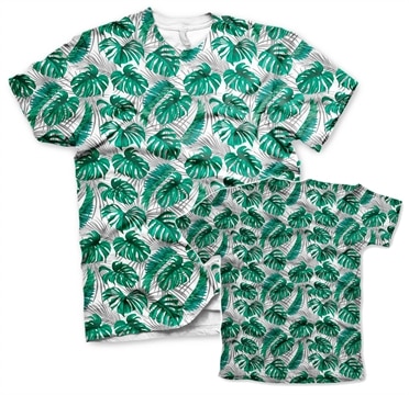Green Leaf Tropical T-Shirt, Modern Fit Polyester Tee