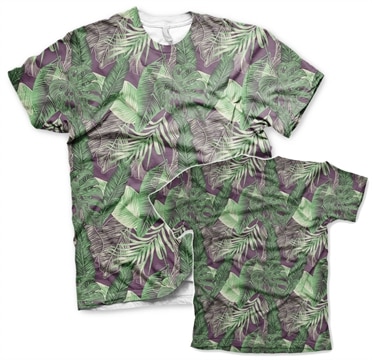 Seamless Tropical Growth T-Shirt, Modern Fit Polyester Tee