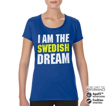 I Am The Swedish Dream Perfomance Girly Tee, CORE PERFORMANCE GIRLY TEE