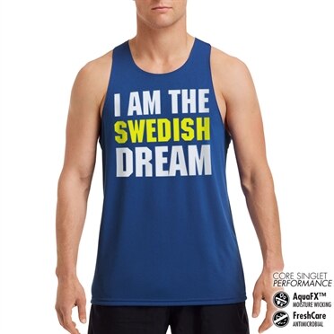 I Am The Swedish Dream Perfomance Singlet, CORE PERFORMANCE MENS SINGLET