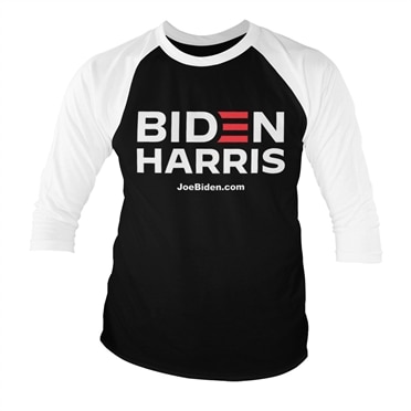 Läs mer om Biden Harris Baseball 3/4 Sleeve Tee, Long Sleeve T-Shirt