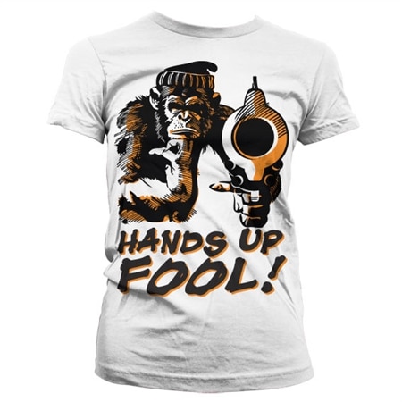 Hands Up Fool! Girly Tee, Girly T-Shirt