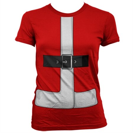Santas Suit Cover Up Girly T-Shirt, Girly T-Shirt