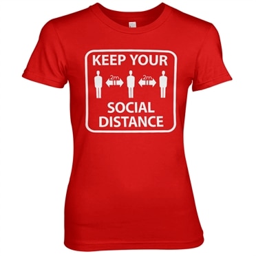 Läs mer om Keep Your Social Distance Girly Tee, T-Shirt