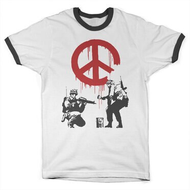 Läs mer om Soldiers Painting CND Sign Ringer Tee, T-Shirt