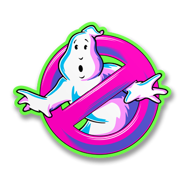 Läs mer om Ghostbusters Neon Logo Sticker, Accessories