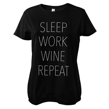 Läs mer om Sleep-Work-Wine Repeat Girly Tee, T-Shirt
